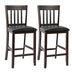 25 Inches Set of 2 Bar Stools with Rubber Wood Legs - Minihomy