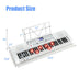 61-Key Electric Piano Keyboard for Beginner-White - Color: White - Minihomy