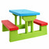 Kids Picnic Folding Table and Bench with Umbrella - Minihomy