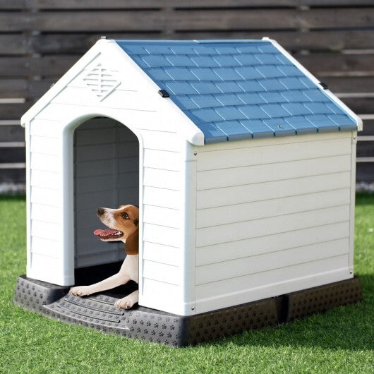 Indoor/Outdoor Waterproof Plastic Dog House Pet Puppy Shelter - Minihomy