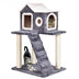 36 Inch Tower Condo Scratching Posts Ladder Cat Tree - Color: Dark Gray - Minihomy