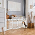 24 Inch Folding Wooden Freestanding Pet Gate Dog Gate with 360? Hinge -White - Color: White - Minihomy