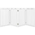 36 Inch Folding Wooden Freestanding Pet Gate  with 360? Hinge-White - Color: White - Minihomy