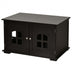 Large Wooden Cat Litter Box Enclosure Hidden Cat Washroom with Divider - Color: Brown - Minihomy