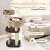 41 Inch Rattan Cat Tree with Napping Perch-Beige - Minihomy