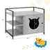 Enclosure Hidden Litter Furniture Cabinet with 2-Tier Storage Shelf-Gray - Minihomy