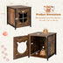 Cat Litter Box Enclosure with Door and Ventilated Hole-Brown - Color: Brown - Minihomy