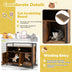 Hidden Cat Washroom with Double Doors and Scratch Cardboard-Coffee - Color: Coffee - Minihomy