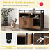 Hidden Cat Washroom with Double Doors and Scratch Cardboard-Coffee - Color: Coffee - Minihomy