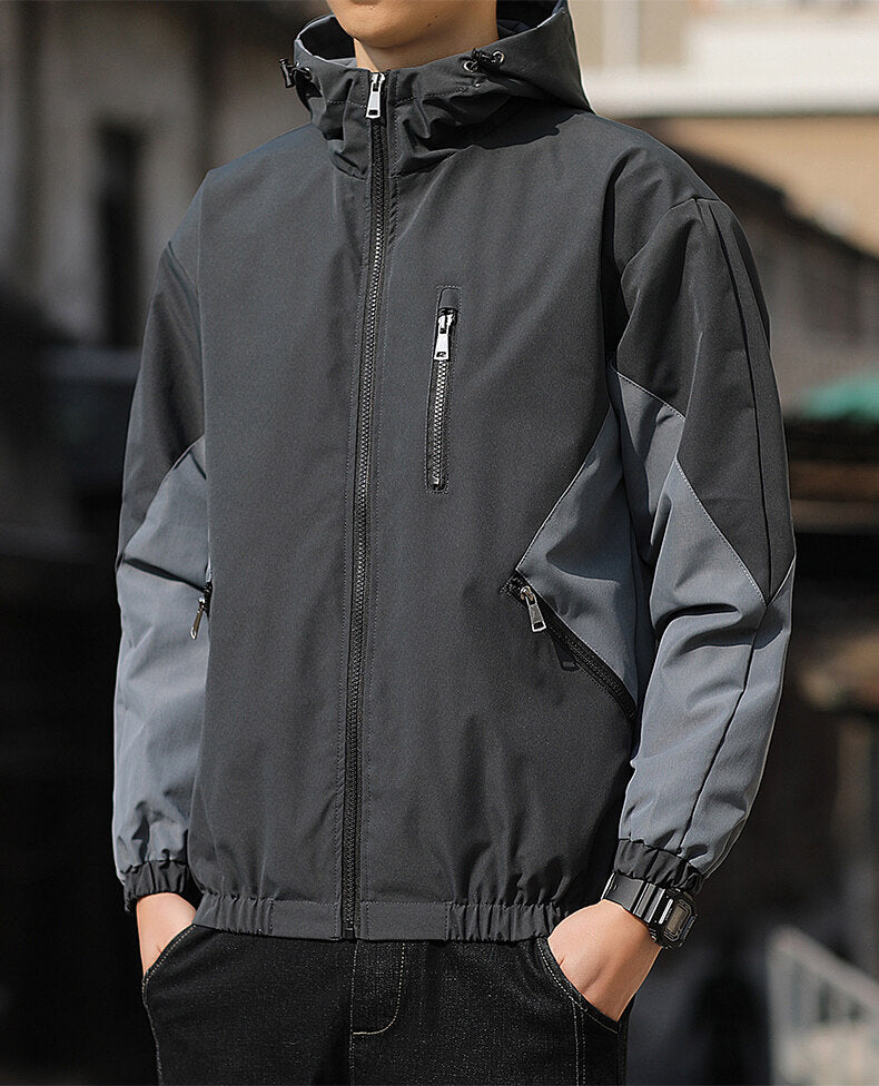 Hooded Trendy Clothing Men Casual Jacket - Minihomy