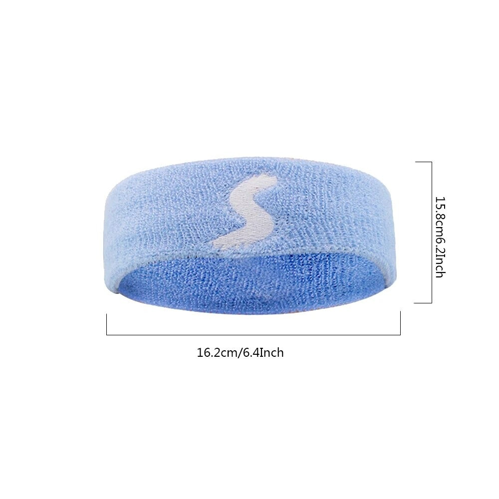 Polyester Cotton Sweat Headband Yoga Running Fitness Sweatband - Minihomy