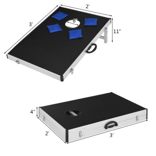 Cornhole Set with Foldable Design and Side Handle - Minihomy