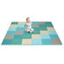 58 Inch Toddler Foam Play Mat Baby Folding Activity Floor Mat-Light Blue - Color: Light Blue - Minihomy