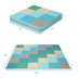 58 Inch Toddler Foam Play Mat Baby Folding Activity Floor Mat-Light Blue - Minihomy