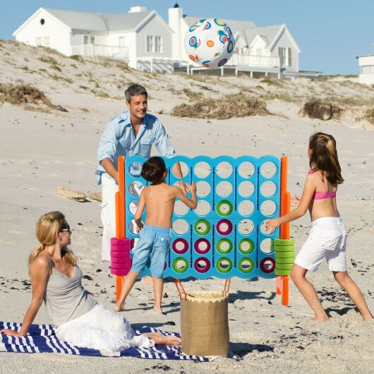 4 in A Row 4-to-Score Giant Jumbo Game Set for Family Party Holiday - Color: Light Blue - Minihomy