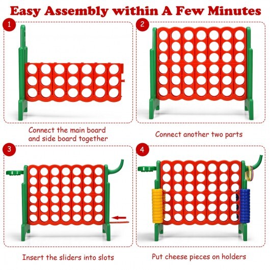 2.5Ft 4-to-Score Giant Game Set-Green - Color: Green - Minihomy