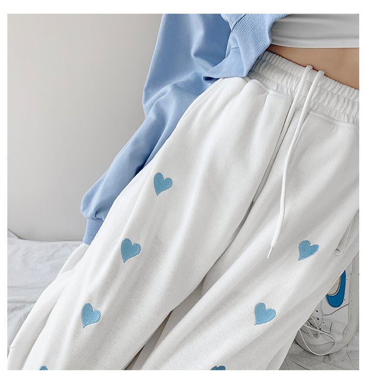 Love High Waist Drawstring Pants Loose Drawstring - Minihomy