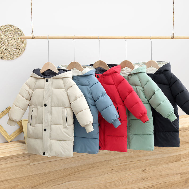 Children's Down Outerwear Winter Clothes Teen Boys Girls Cotton-Padded Parka Coats - Minihomy