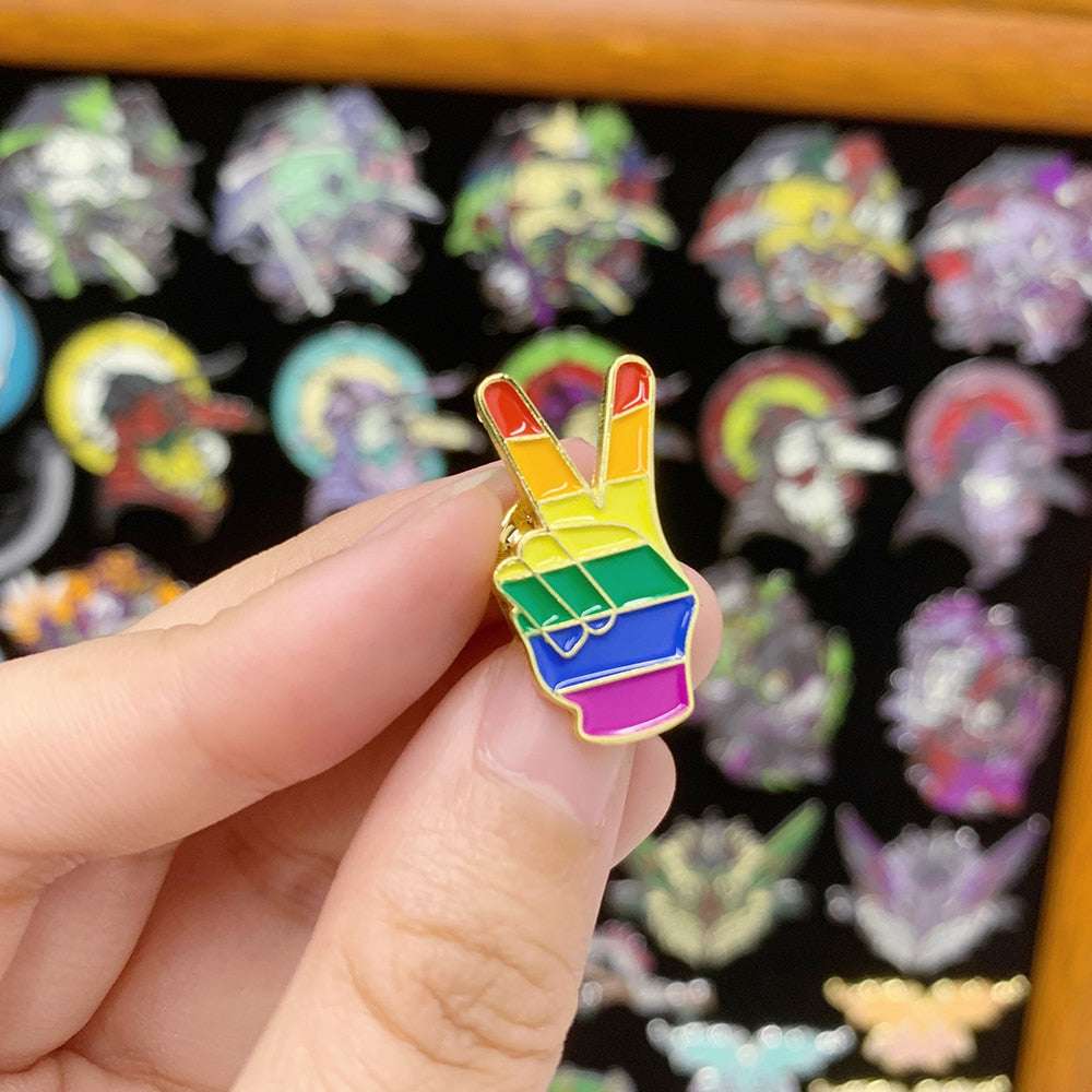 Creative Six Color Rainbow Brooch - Minihomy