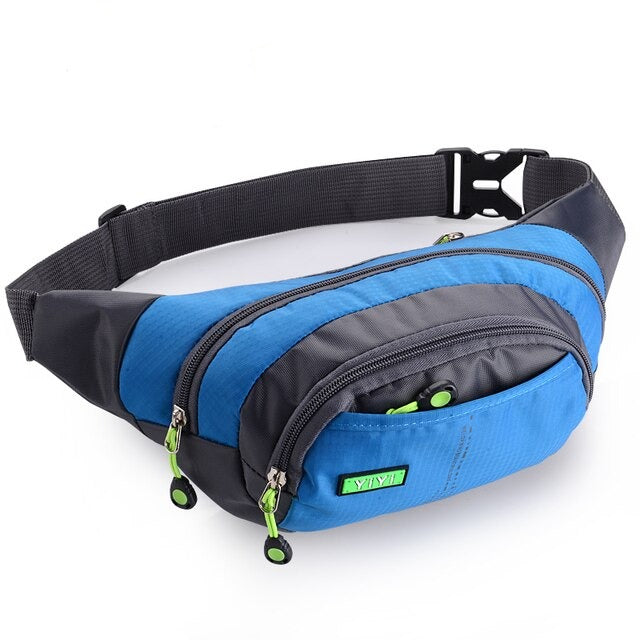 Sports multi-function waterproof pockets unisex chest bag