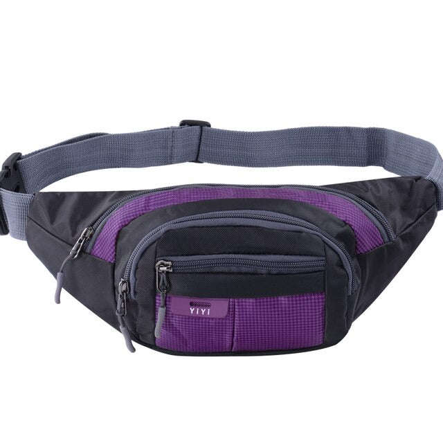 Sports multi-function waterproof pockets unisex chest bag