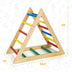 Climbing Triangle Ladder with 3 Levels for Kids-Multicolor - Color: Multicolor - Minihomy