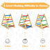 Climbing Triangle Ladder with 3 Levels for Kids-Multicolor - Color: Multicolor - Minihomy