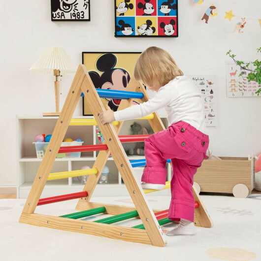 Climbing Triangle Ladder with 3 Levels for Kids-Multicolor - Minihomy