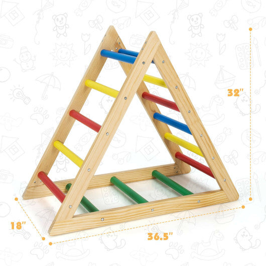 Climbing Triangle Ladder with 3 Levels for Kids-Multicolor - Minihomy