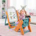 Kids Height Adjustable Art Easel Set with Chair - Minihomy