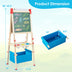 3-in-1 Double-Sided Adjustable Kid Easel for 3-8 Years Old Toddlers - Color: Multicolor - Minihomy