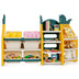 3-in-1 Kids Toy Storage Organizer with Bookshelf Corner Rack - Minihomy