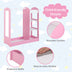 Kids Dress Up Storage with Mirror-Pink - Color: Pink - Minihomy