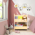 Kids Wooden Bookshelf with Universal Wheels - Color: White - Minihomy