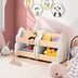 Kids Wooden Bookshelf with Universal Wheels - Color: White - Minihomy