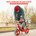 Kids Balance Training Bicycle with Adjustable Handlebar and Seat-Red - Color: Red - Minihomy