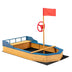 Kids' Pirate Boat Sandbox with Flag and Rudder - Minihomy