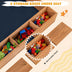 Kids Wooden Square Sandbox with Cover - Color: Brown - Minihomy