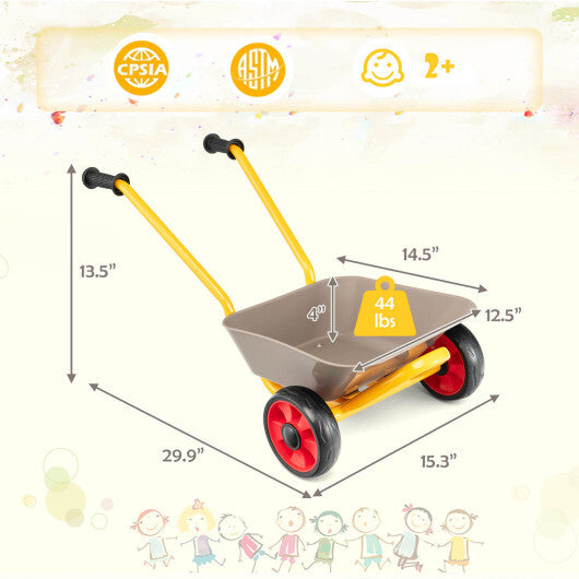 2-Wheeler Toy Cart with Steel Construction for Boys and Girls Age 2 + - Color: Multicolor - Minihomy