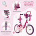 Kids Bike with Doll Seat and Removable Training Wheels-M - Color: Pink & Purple - Size: M - Minihomy