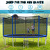 15/16 Feet Outdoor Recreational Trampoline with Enclosure Net-15ft - Color: Black - Size: 15 ft - Minihomy