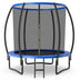 8 Feet ASTM Approved Recreational Trampoline with Ladder-Blue - Color: Blue - Size: 8 ft - Minihomy