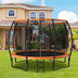 12FT ASTM Approved Recreational Trampoline with Ladder-Orange - Color: Orange - Minihomy