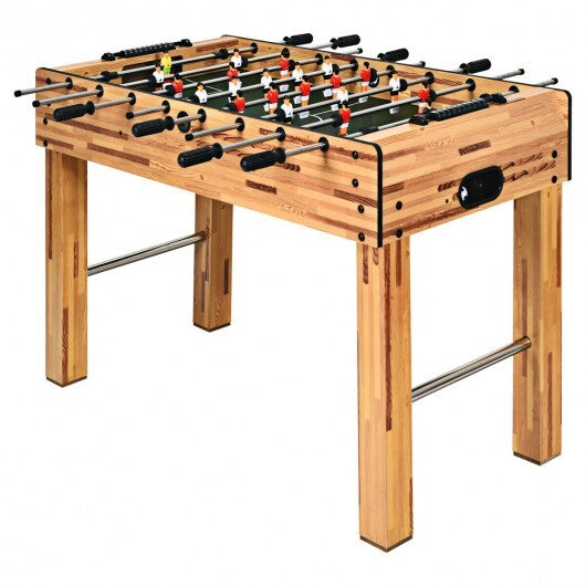 48 Inch Foosball Table Indoor Soccer Game-Beige - Color: Beige - Minihomy