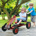 4 Wheels Kids Ride On Pedal Powered Bike Go Kart Racer Car Outdoor Play Toy-Red - Minihomy