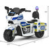 6V 3-Wheel Kids Police Ride-On Motorcycle with Backrest - Minihomy