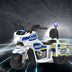 6V 3-Wheel Kids Police Ride On Motorcycle with Backrest - Color: White - Minihomy