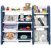 Kids Toy Storage Organizer with Bins and Multi-Layer Shelf for Bedroom Playroom -Blue - Color: Blue - Minihomy