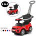 3 In 1 Ride on Push Car Toddler Stroller Sliding Car with Music-Red - Color: Red - Minihomy