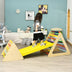 3 in 1 Wooden Set of 2 Triangle Climber with Ramp for Slid - Minihomy